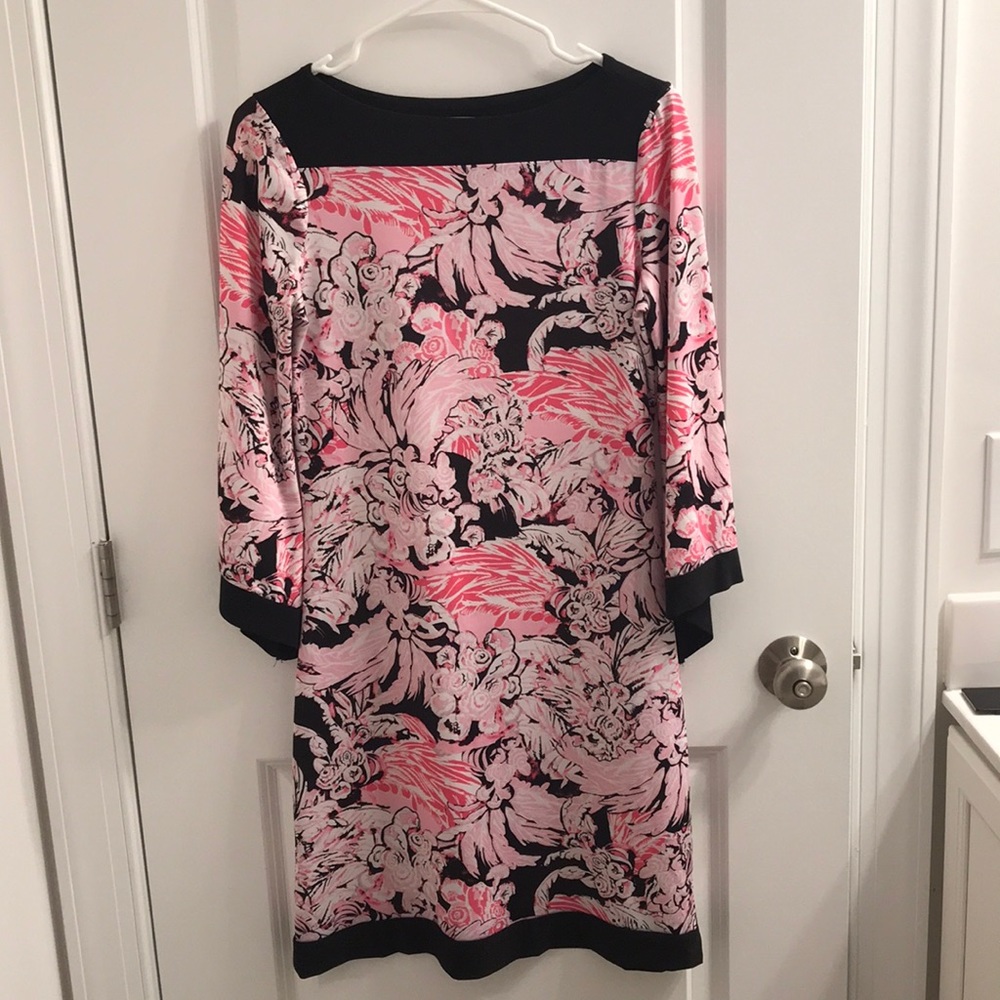 Pink Floral Shift Dress